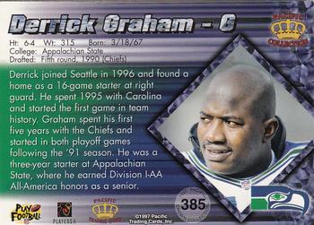 1997 Pacific Crown Collection #385 Derrick Graham Back