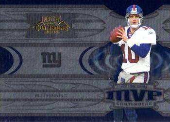 2005 Playoff Contenders - MVP Contenders Blue #MVP-6 Eli Manning Front