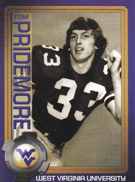 2003 West Virginia Mountaineers Greats Program Cards #NNO Tom Pridemore Front