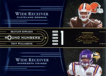 2005 Playoff Contenders - Round Numbers Blue #RN-4 Braylon Edwards / Troy Williamson Front
