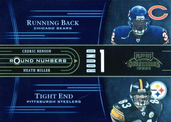2005 Playoff Contenders - Round Numbers Blue #RN-5 Cedric Benson / Heath Miller Front