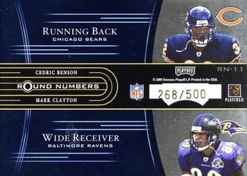 2005 Playoff Contenders - Round Numbers Blue #RN-11 Alex Smith / Aaron Rodgers / Cedric Benson / Mark Clayton Back