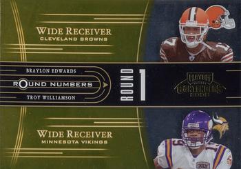 2005 Playoff Contenders - Round Numbers Gold #RN-4 Braylon Edwards / Troy Williamson Front