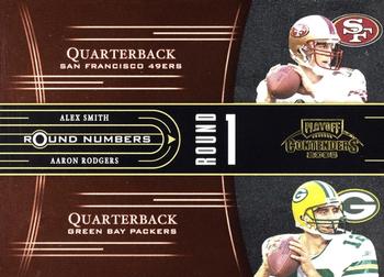 2005 Playoff Contenders - Round Numbers Red #RN-1 Alex Smith / Aaron Rodgers Front
