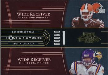 2005 Playoff Contenders - Round Numbers Red #RN-13 Braylon Edwards / Mike Williams / Troy Williamson / Matt Jones Front