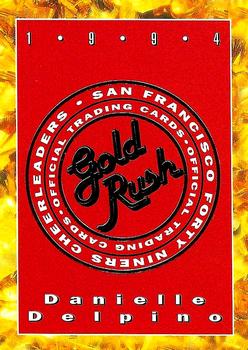 1994 Gold Rush San Francisco Forty Niners Cheerleaders #NNO Danielle Delpino Back