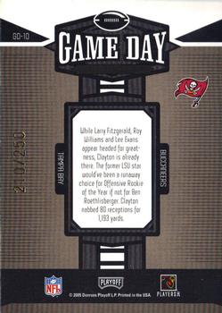 2005 Playoff Honors - Game Day Foil #GD-10 Michael Clayton Back