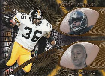 1997 Pacific Crown Collection - Team Checklists #24 Jerome Bettis / Kordell Stewart / Will Blackwell Front