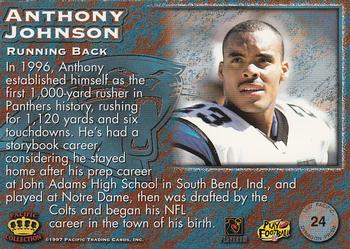 1997 Pacific Dynagon Prism #24 Anthony Johnson Back