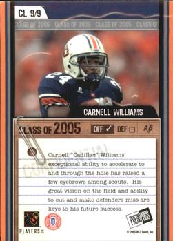 2005 Press Pass SE - Class of 2005 #CL 9 Carnell Williams Back