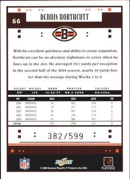 2005 Score - Scorecard #66 Dennis Northcutt Back
