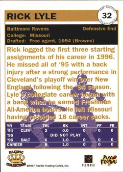 1997 Pacific Philadelphia #32 Rick Lyle Back