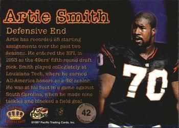 1997 Pacific Philadelphia - Gold #42 Artie Smith Back