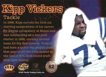 1997 Pacific Philadelphia - Gold #82 Kipp Vickers Back