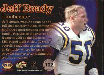 1997 Pacific Philadelphia - Gold #102 Jeff Brady Back