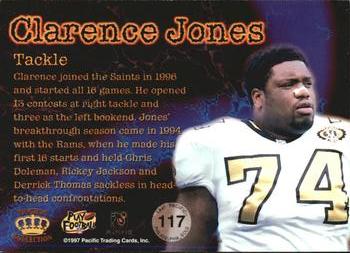 1997 Pacific Philadelphia - Gold #117 Clarence Jones Back