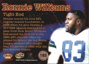 1997 Pacific Philadelphia - Gold #185 Ronnie Williams Back