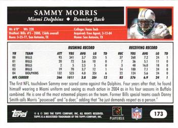 2005 Topps 1st Edition #173 Sammy Morris Back