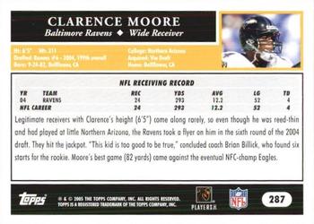 2005 Topps 1st Edition #287 Clarence Moore Back