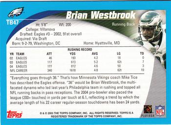 2005 Topps - Throwbacks #TB47 Brian Westbrook Back