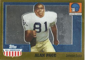 2005 Topps All American - Gold Chrome #4 Alan Page Front