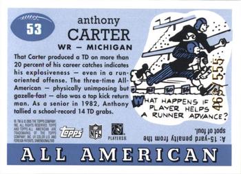 2005 Topps All American - Gold Chrome #53 Anthony Carter Back