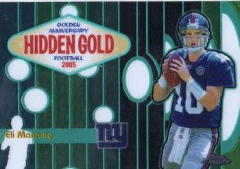 2005 Topps Chrome - Golden Anniversary Hidden Gold #HG3 Eli Manning  Front