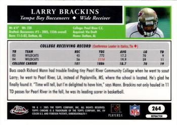 2005 Topps Chrome - Refractors #264 Larry Brackins Back