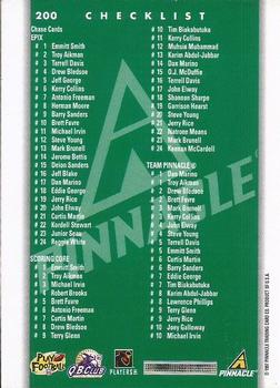 1997 Pinnacle #200 Troy Aikman / John Elway / Rick Mirer Back