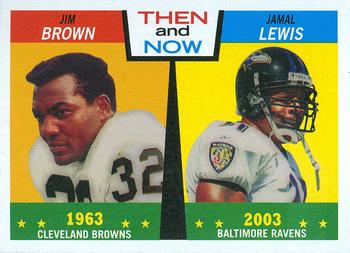 2005 Topps Heritage - Then and Now #TN6 Jim Brown / Jamal Lewis Front