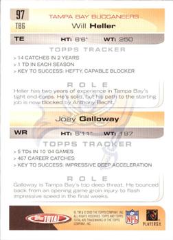 2005 Topps Total - Silver #97 Joey Galloway / Will Heller Back