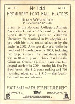 2005 Topps Turkey Red - White #144 Brian Westbrook Back