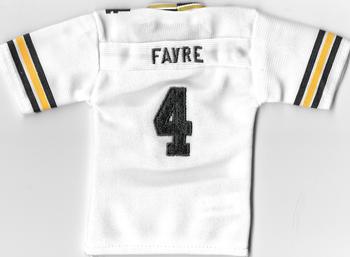 2005 UD Mini Jersey Collection - Replica Jerseys White #BF Brett Favre Back