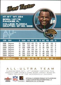 2005 Ultra - All-Ultra Team Jerseys Gold #AU-FT Fred Taylor Back