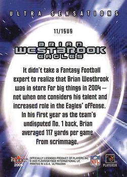2005 Ultra - Ultra Sensations #11US Brian Westbrook Back