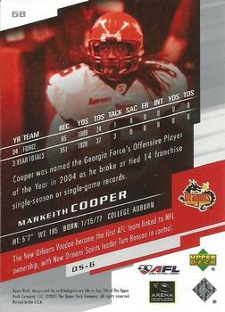 2005 Upper Deck AFL #68 Markeith Cooper Back