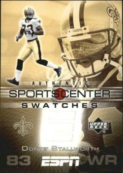2005 Upper Deck ESPN - SportsCenter Swatches #SCS-DS Donte Stallworth Front