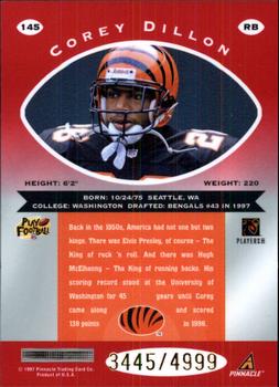1997 Pinnacle Totally Certified #145 Corey Dillon Back