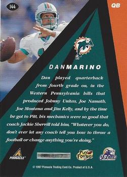 1997 Pinnacle X-Press #144 Dan Marino Back