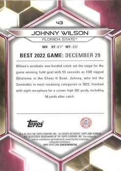2023 Bowman Best University #43 Johnny Wilson Back