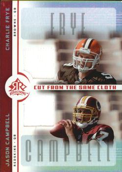 2005 Upper Deck Reflections - Cut from the Same Cloth Red #CC-FC Charlie Frye / Jason Campbell Front