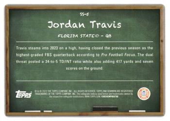 2023 Bowman Best University - Studious Stars Orange Refractor #SS-5 Jordan Travis Back