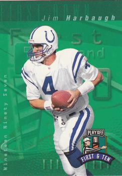 1997 Playoff First & Ten #4 Jim Harbaugh Front