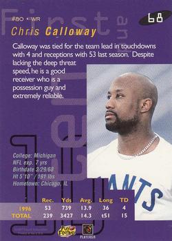 1997 Playoff First & Ten #68 Chris Calloway Back