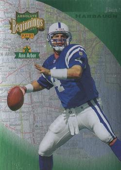 1997 Playoff Absolute Beginnings #4 Jim Harbaugh Front