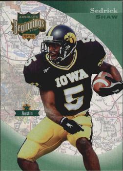 1997 Playoff Absolute Beginnings #22 Sedrick Shaw Front