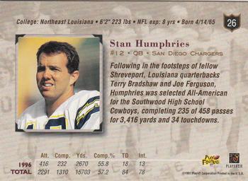 1997 Playoff Absolute Beginnings #26 Stan Humphries Back