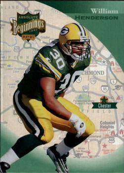 1997 Playoff Absolute Beginnings #30 William Henderson Front