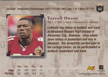 1997 Playoff Absolute Beginnings #44 Terrell Owens Back
