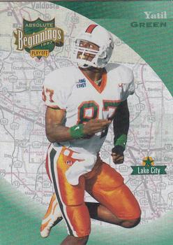 1997 Playoff Absolute Beginnings #53 Yatil Green Front